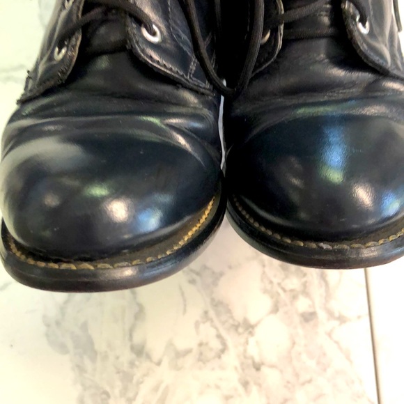 Vintage Laredo Navy Leather Granny Boots 6M - Picture 9 of 11